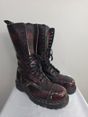 Vintage Tredair  Leather Combat  Steel Toe Boots Unisex 7M 10W